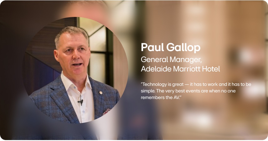 Interview with Paul Gallop, General Manager of Adelaide Marriott Hotel.