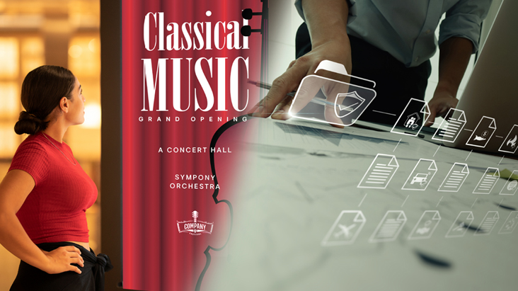The image demonstrates how advertisements can be scheduled in advance using the LG DOOH Ads solution.